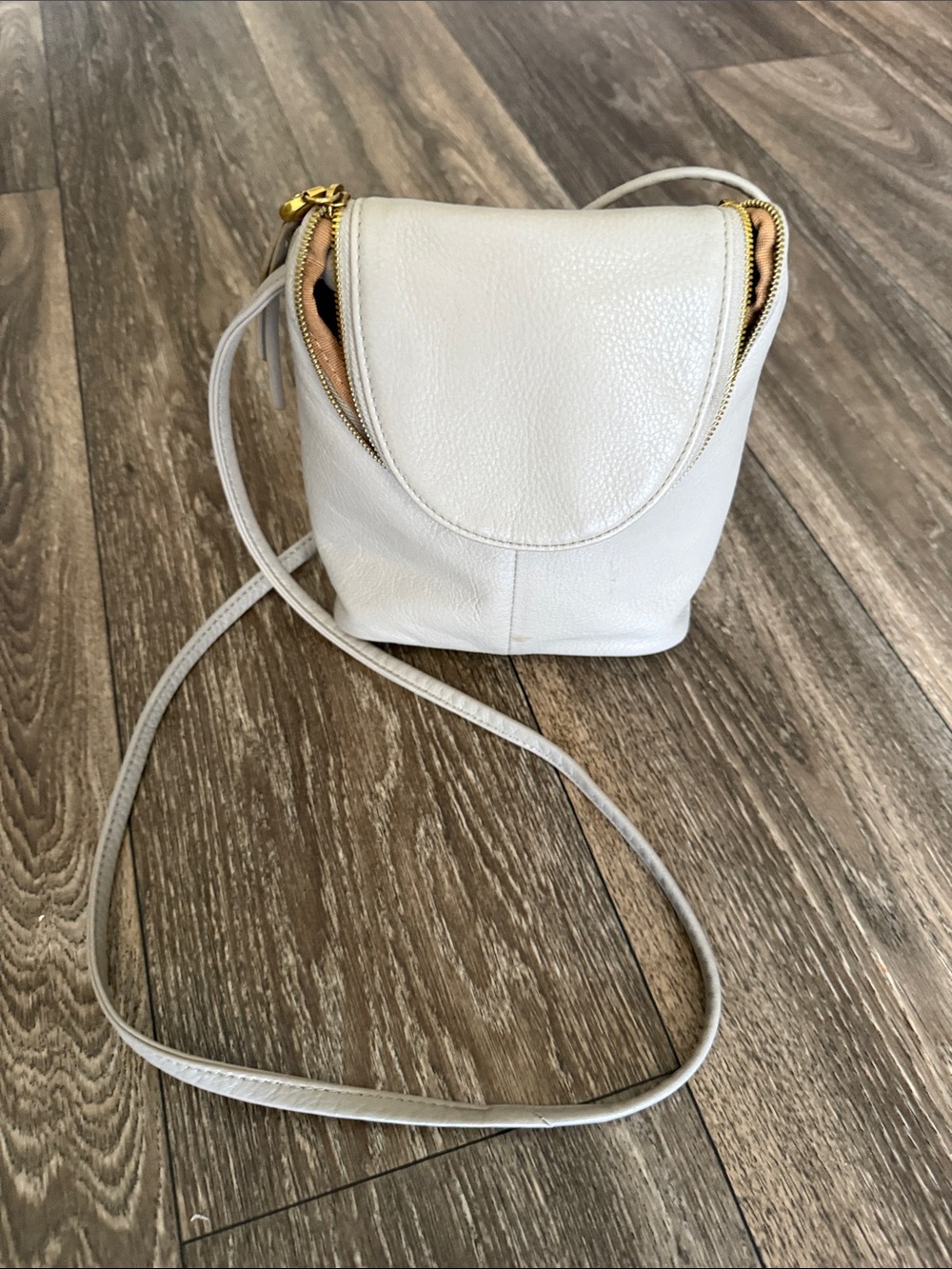 HOBO Leather Hobo Crossbody - Nude color